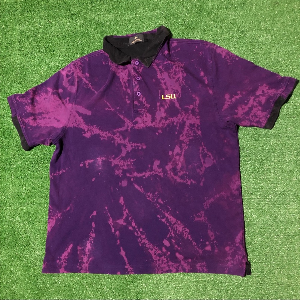 Custom LSU tiedye polo shirt size XL $35